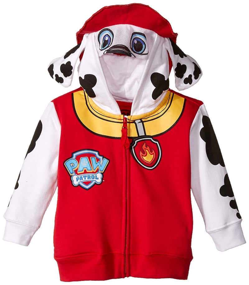 Paw Patrol Little Boys' Paw Patrol Marshall Toddler Costume Hoodie, Red, 2T